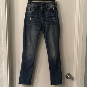 Vigoss Women's “Stevie” Indigo Crop Straight Leg Jeans